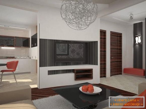 Дизайн панельної двокімнатної квартири в сучасному стилі