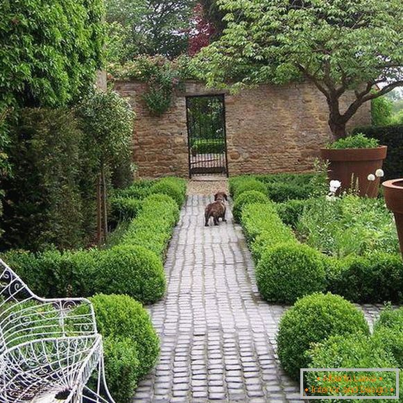 Цегляні садові доріжки - фото стежок з бруківки