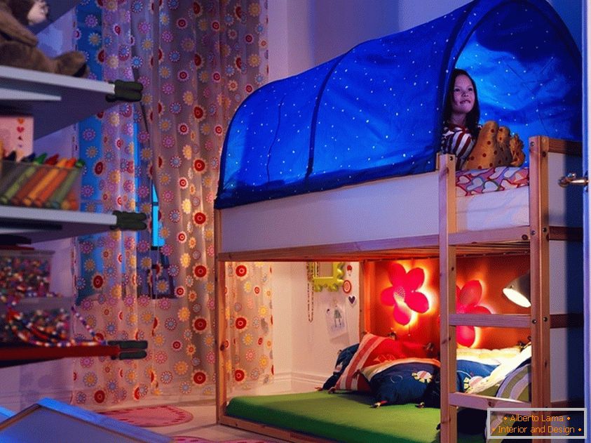 Ідеї ​​ліжка горища для дитячої кімнати