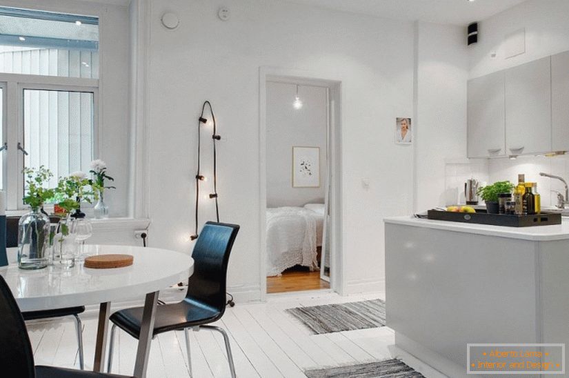 Інтер'єр квартири-студії в скандинавському стилі