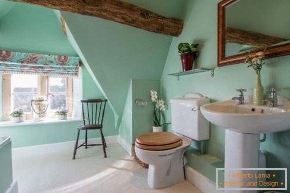 Красиві інтер'єри ванних кімнат - фото ванній в м'ятно-зеленому кольорі
