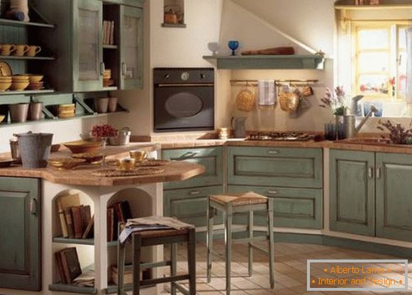 Як створити гарний інтер'єр кухні в стилі кантрі - 25 фото