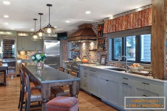 Які краще вибрати штори на кухню в стилі кантрі