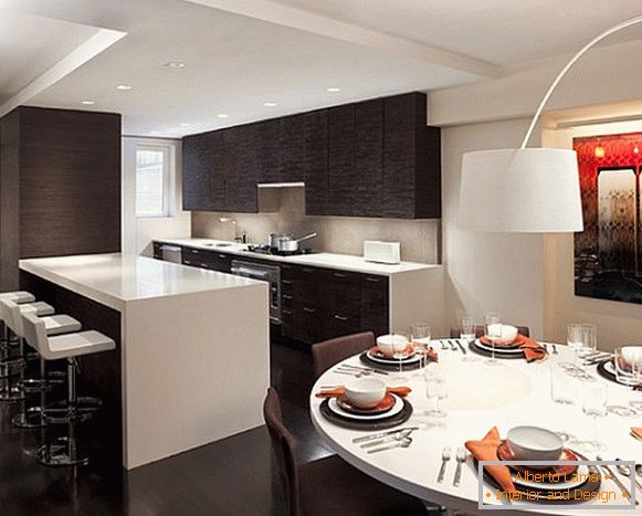 Ультра-сучасний стиль небольшого кухонного пространства