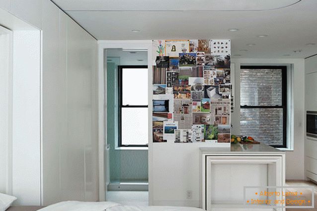 Спальня багатофункціональної квартири-трансформера в Нью-Йорку