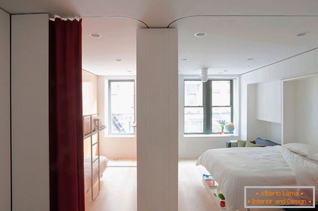 Спальня та дитяча багатофункціональної квартири-трансформера в Нью-Йорку