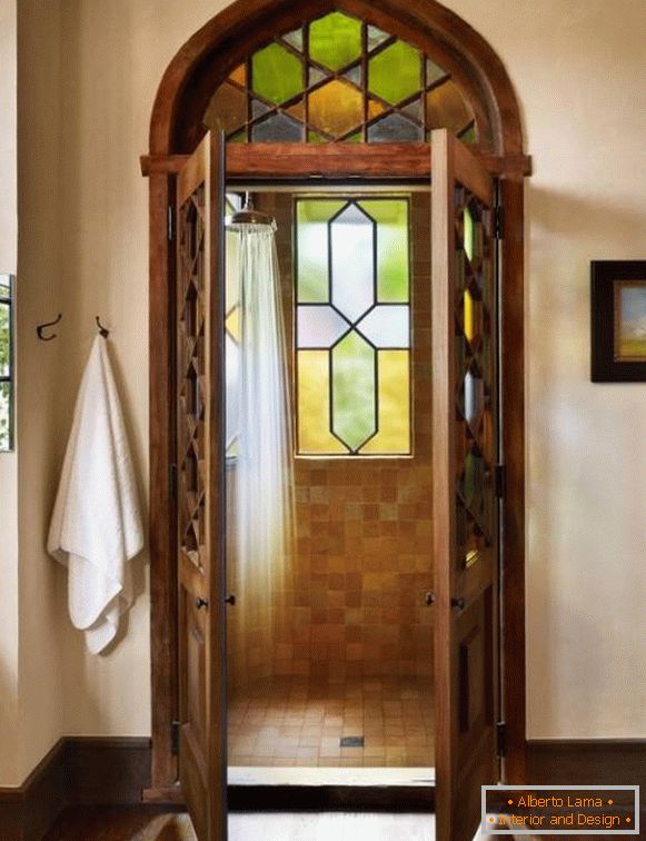Дерев'яні душові двері розсувні