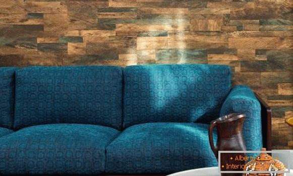 Яскравий колір оббивки дивана - тканина з колекції 2016 року Elitis