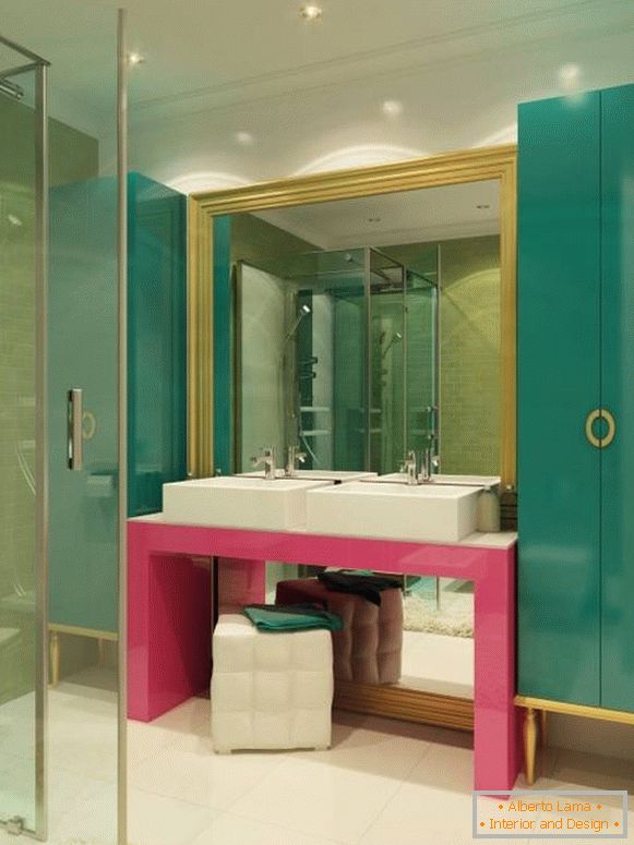 Незвичайна колірна гамма у ванній кімнаті 2015