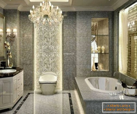 Дизайн ванної кімнати в стилі Luxury