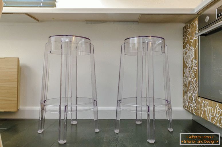 Креативні прозорі кухонні стільці
