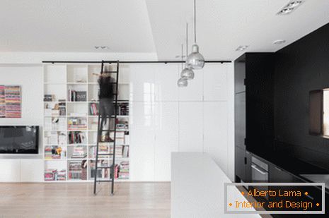 Оформлення маленької квартири в чорно-білому стилі