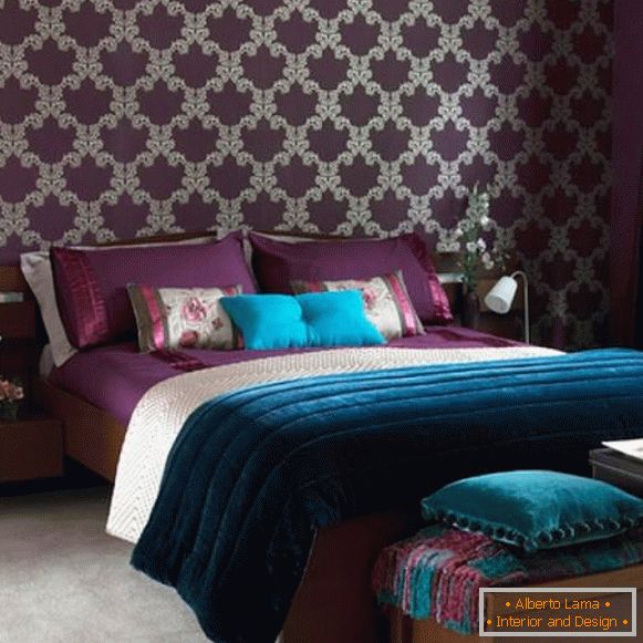 Дизайн спальні в розкішних кольорах