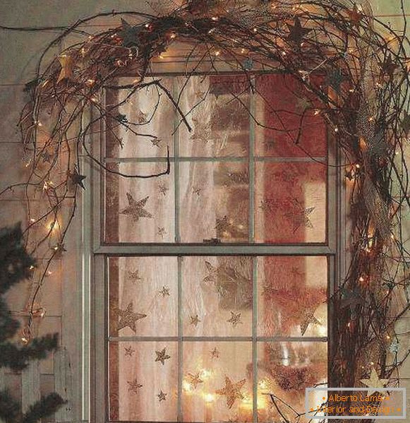 новорічна гірлянда на вікно, фото 59