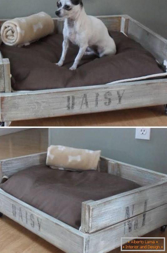 Ліжко для собаки зі старих меблів