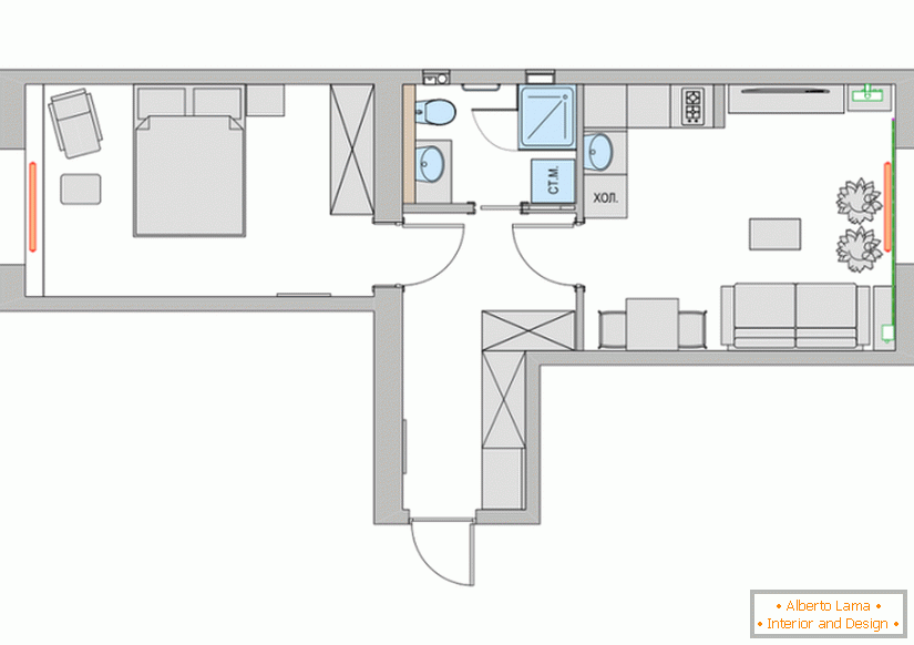 Схема планування маленької квартири