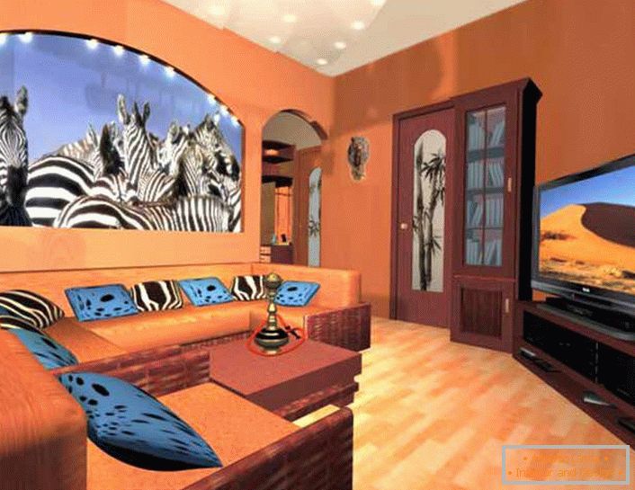 Колір випаленої савани-колір Африки. У такій кімнаті вам завжди буде тепло. 