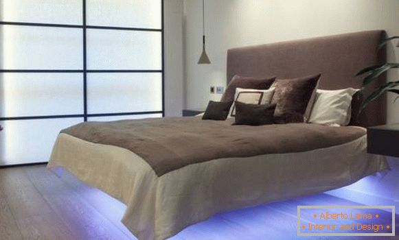 Дизайн спальні зі світлодіодним підсвічуванням