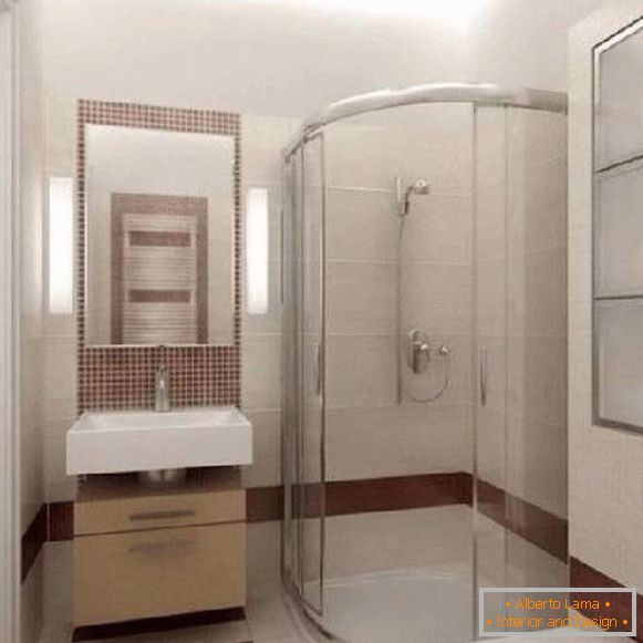 ремонт маленької ванної з душовою кабінкою, фото 30