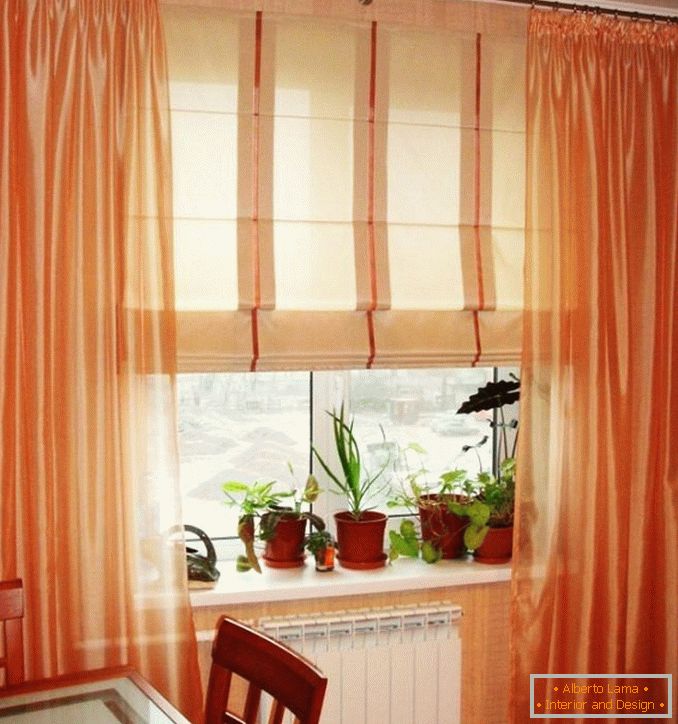 Римські штори фото для пластикових вікон на кухні