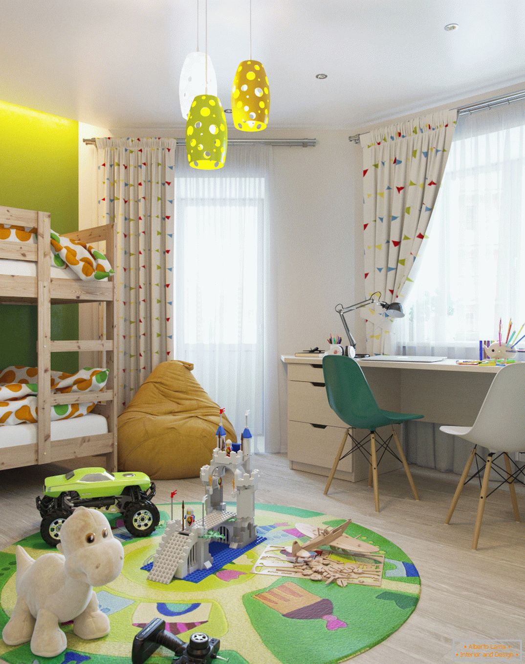 Яскравий дизайн дитячої кімнати