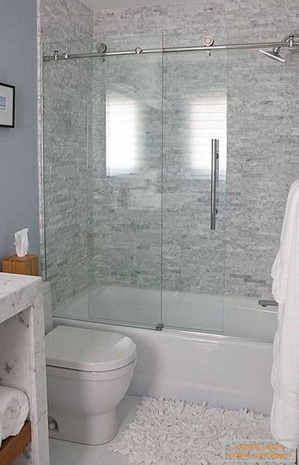 скляна штора для ванної, фото 4