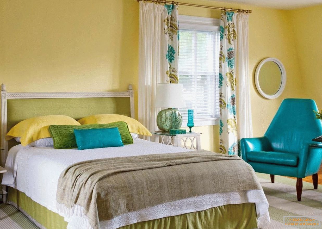 Поєднання кольорів в інтер'єрі спальні