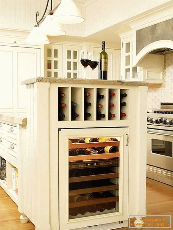 Хранилище для вина на кухне