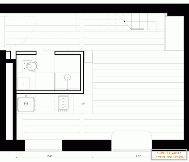 Планування першого рівня маленької квартири