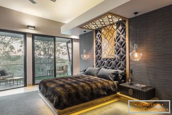 Дизайн спальні - фото в сучасному стилі luxury