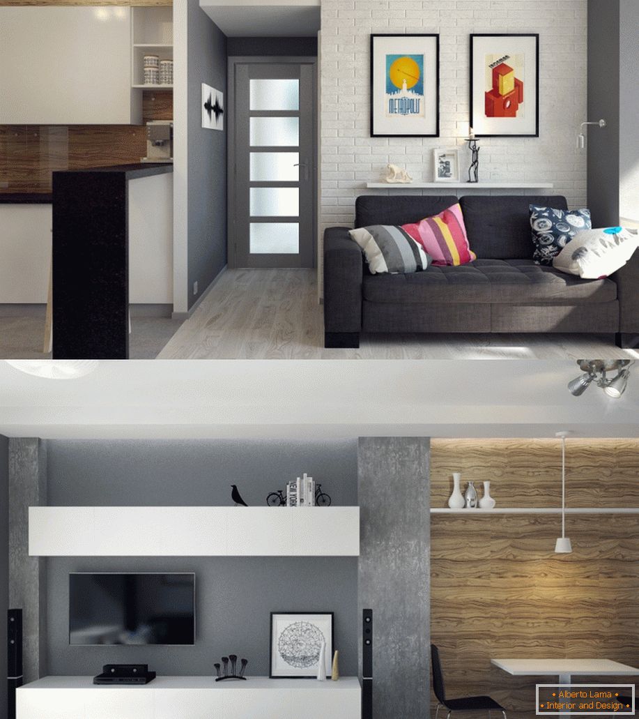 Сучасний дизайн інтер'єру маленької квартири