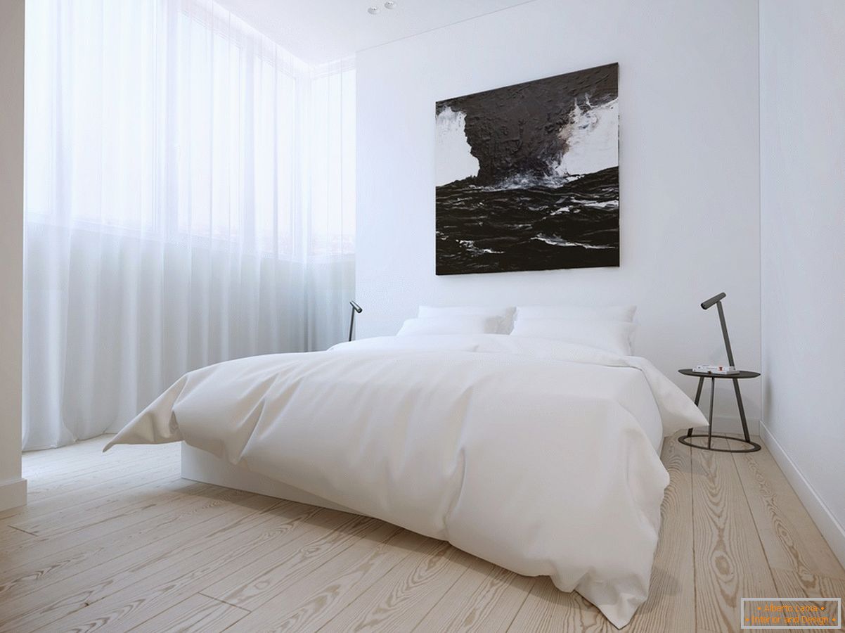 Інтер'єр спальні в білому кольорі
