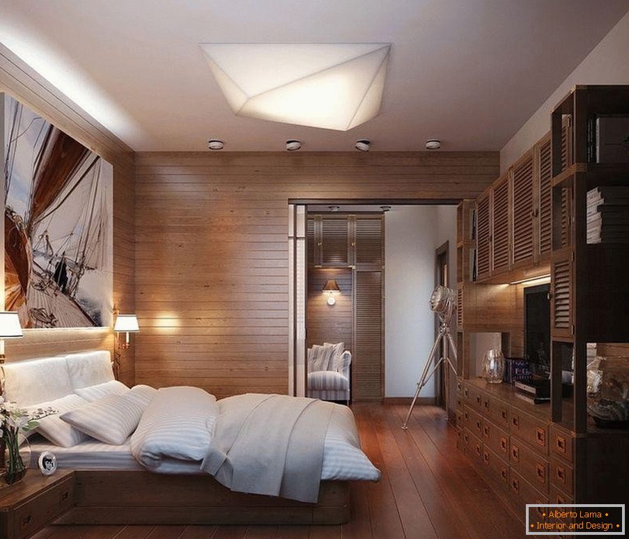 Спальна кімната в коричневому кольорі