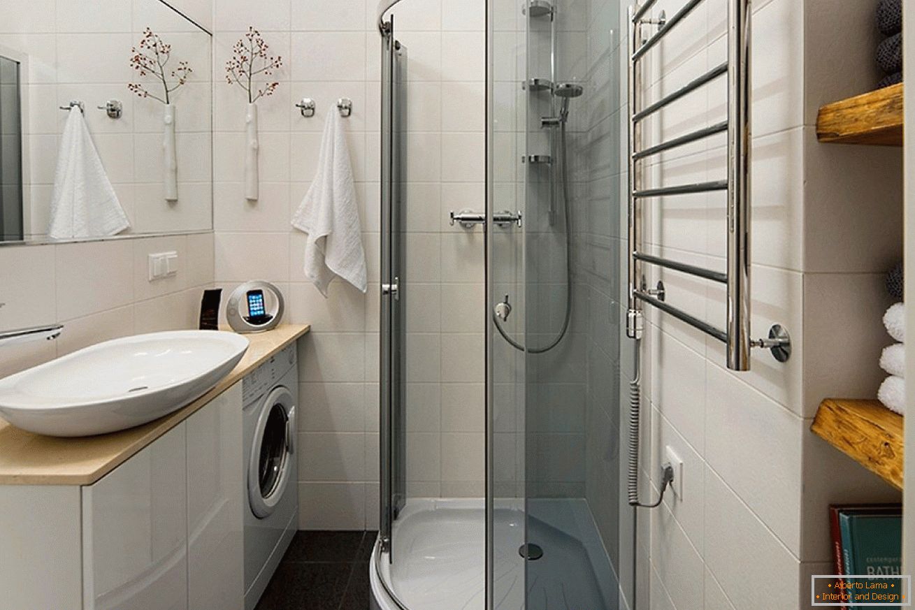 Дизайн ванної кімнати в однокомнатной квартире 33 кв м