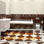 Шаховий підлогу в ванній