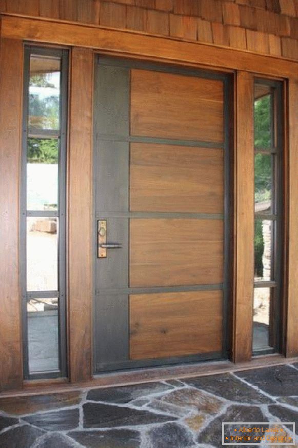 дерев'яні вхідні двері для приватного будинку, фото 10