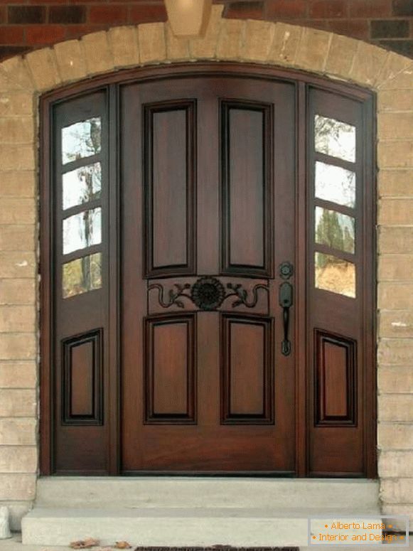 дерев'яні вхідні двері з масиву, фото 2