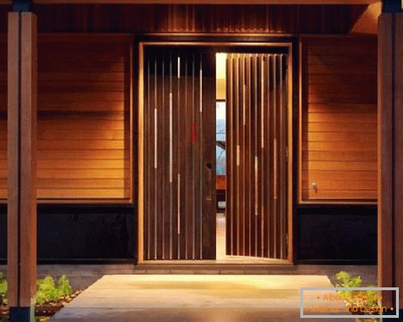 дерев'яні вхідні двері для приватного будинку, фото 6