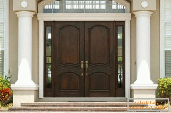 вхідні дерев'яні двері для заміського будинку, фото 7