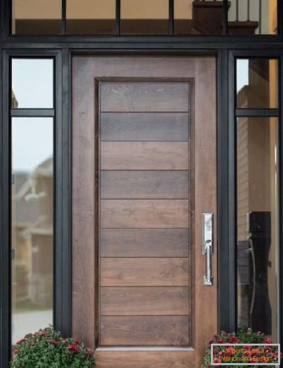 вхідні дерев'яні двері для заміського будинку, фото 9
