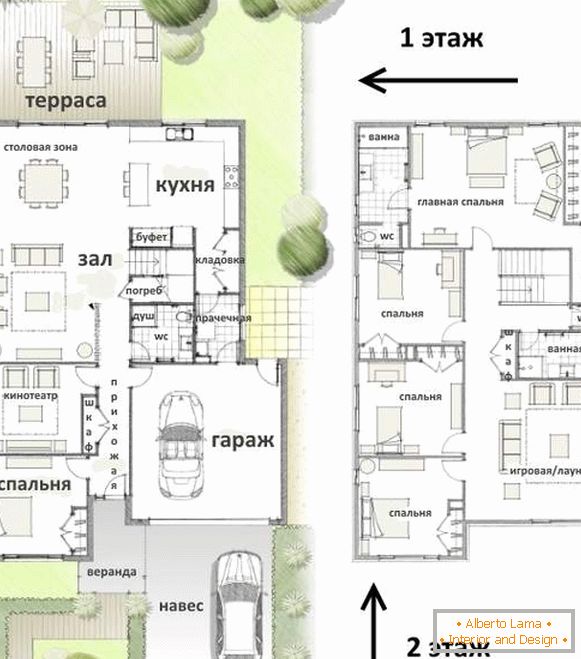 Як зробити другий поверх в приватному будинку - проект на 4 спальні і майданчик для ігор