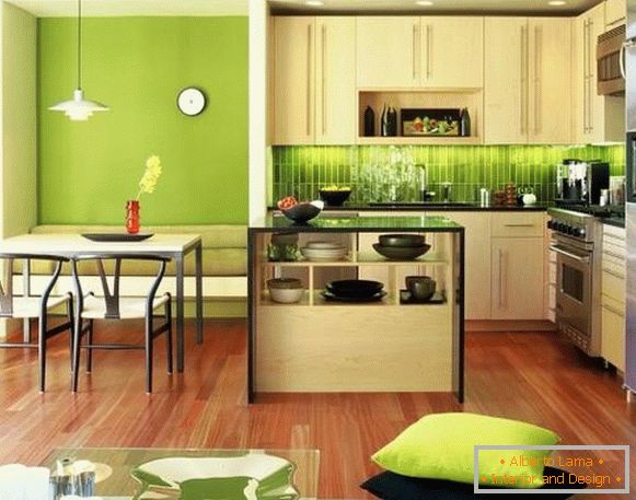 зелені-стіни-на-кухні