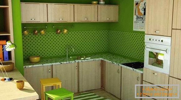 зелені-стіни-в-дизайні-кухні