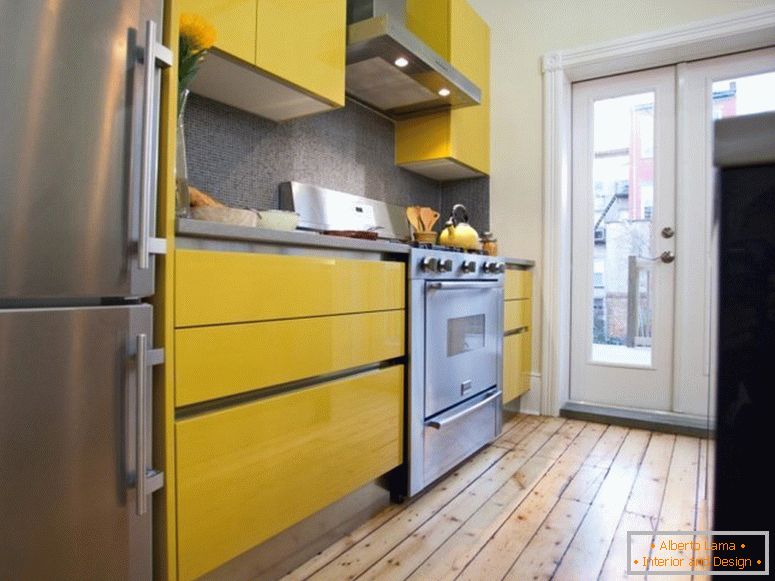 Застосування жовтого кольору в інтер'єрі кухні