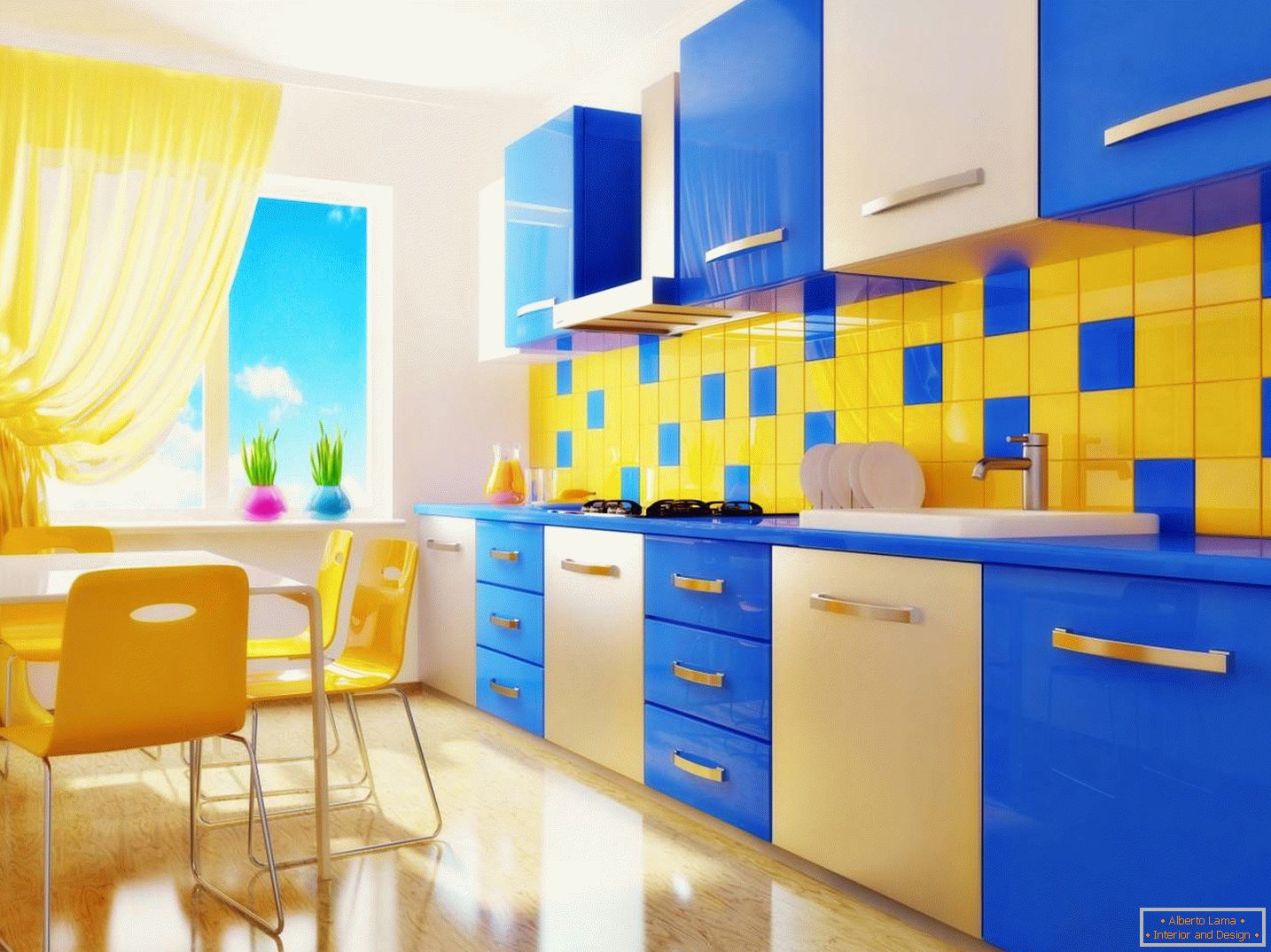 Синьо-жовта кухня