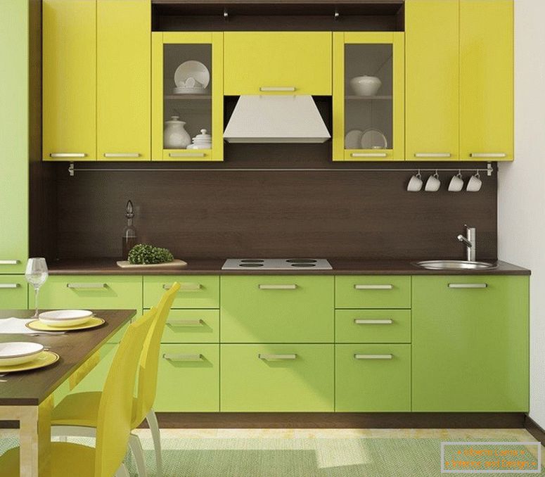 Жовто-зелена кухня