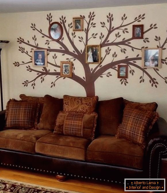 Сімейне дерево у вітальні