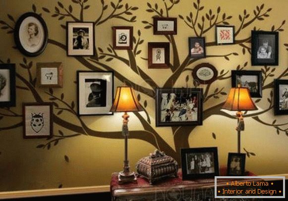 Велике сімейне дерево на стіні