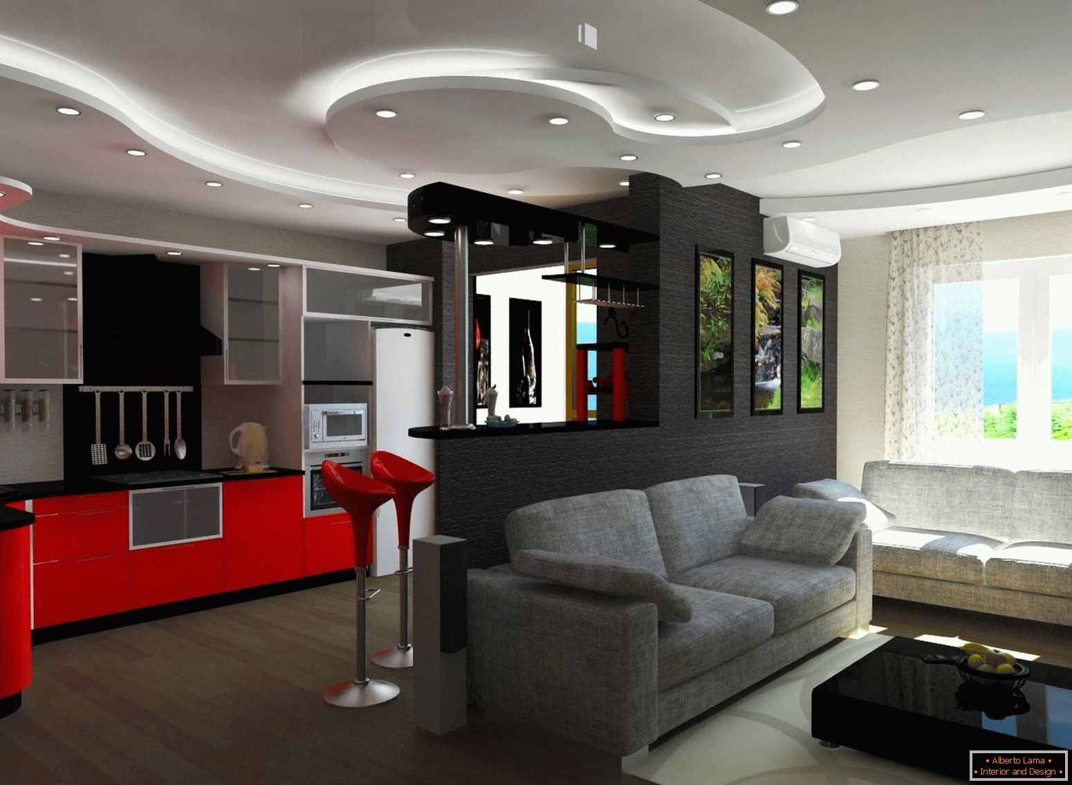 Дизайн-проект кухні і вітальні 20 кв.м.
