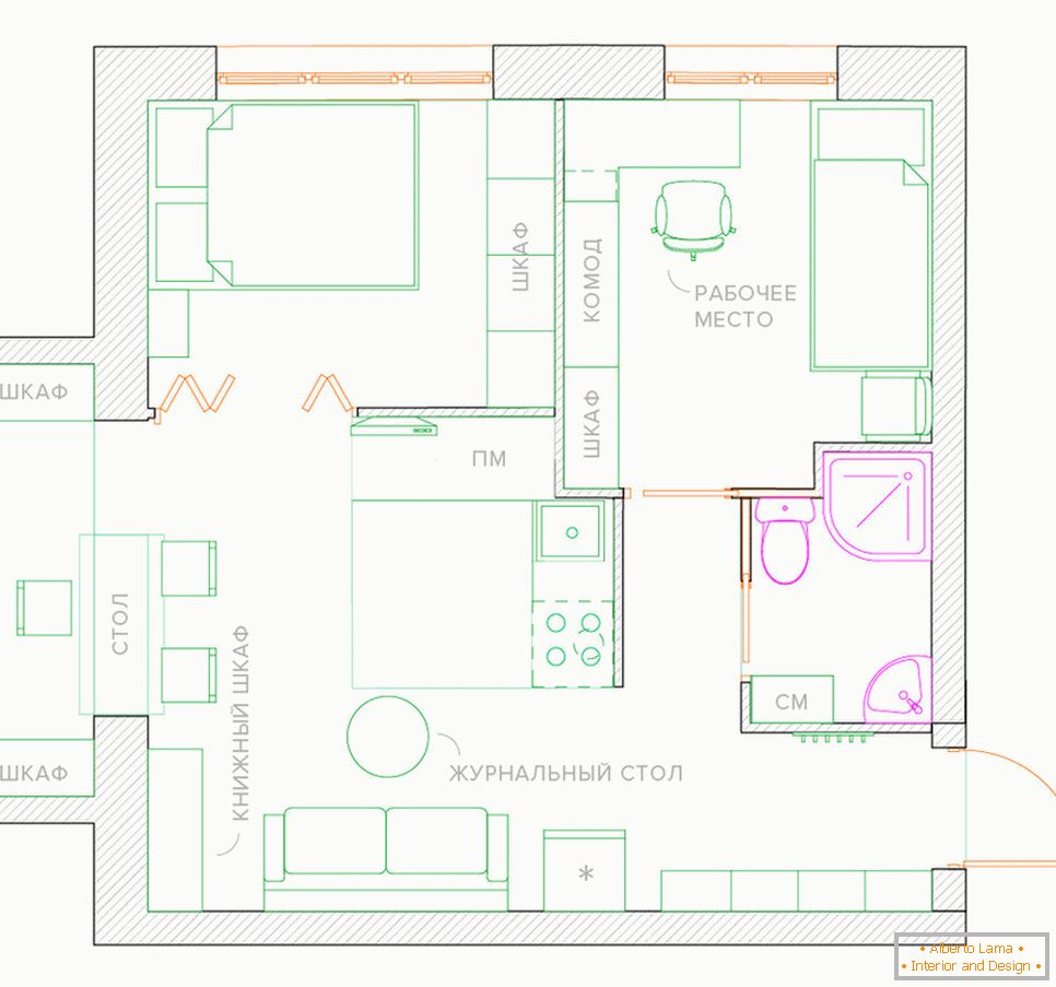 Перепланування однокімнатної квартири в квартиру зі спальнею и детской